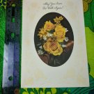 Sunshine Card Unused Vintage May You Soon Be Well Again Yellow Roses