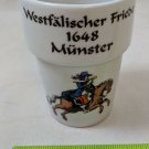 Westfälischer Friede 1648 Muenster Souvenir Cup Horse & Rider Porcelain