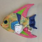 Ty Beanie Babies ARUBA Tie-dye Angel Fish Tropical Plush Stuffed Animal 7" Long