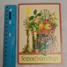 Grand Award Christmas Card Season's Greetings Candle Sticks, Fruit, Drum