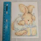 Ambassador Thank You Card for Baby Bunny Opening Gift Blue Ribbons