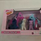 Wonder Pony Set 4-pk Plastic Horses 4.5-2.5" Tall Figures Walgreen Play Right