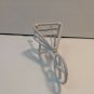 Fairy Garden Miniature Decor Triangle-shaped White Wheelbarrow 4"L x 1.75"W