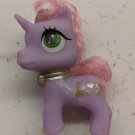 My Little Fakie Purple & Pink Baby Unicorn Pony 2.5" Tall, Gold Bow Collar