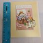 Get Well Wish Card Sick Bunny in Bed w/ Visitors CUTE!