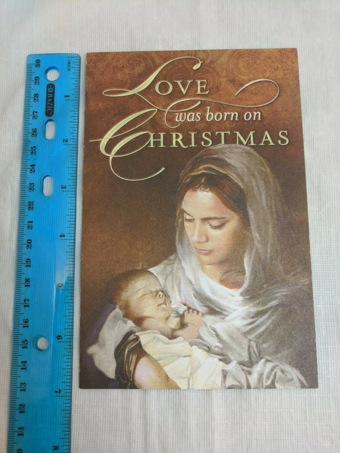 Guideposts Greetings Christmas Fold-out Card Mary & Jesus Love was born