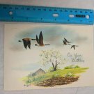 Concord Litho Canadian Geese Spring Blossoms Birthday Card by Marion Quimby