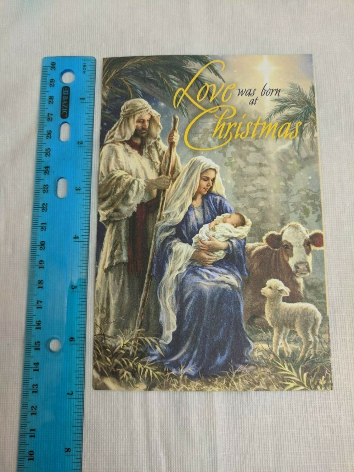 Guideposts Someone Cares Christmas Fold-out Card Holy Family Love was born