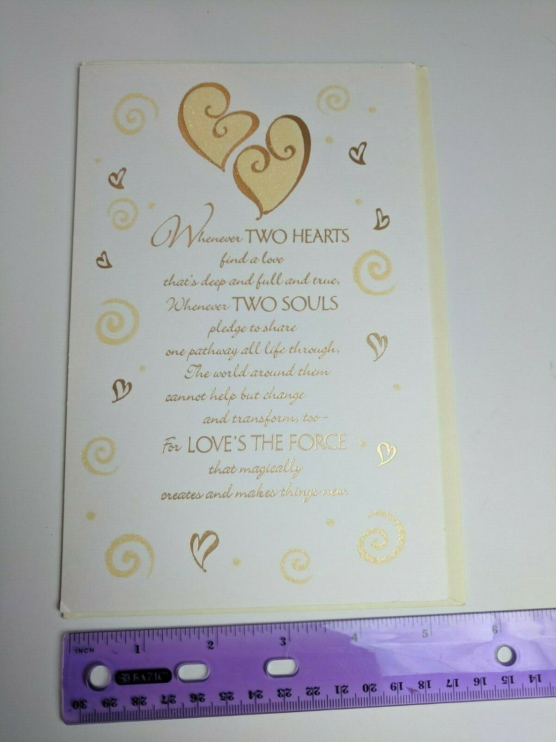 American Greetings Today & Always Note Card Marriage Gold & Yellow