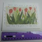 Paralyzed Veterans PVA Peg Conley Blank Note Card Red Tulips