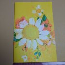 VTG 1970's Laurel Cards Yellow Orange White Daisy Flower Note Card
