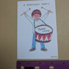 VTG 1970s Birthday Party Invitation Boy w/ Drum Fravessi Amont Inc