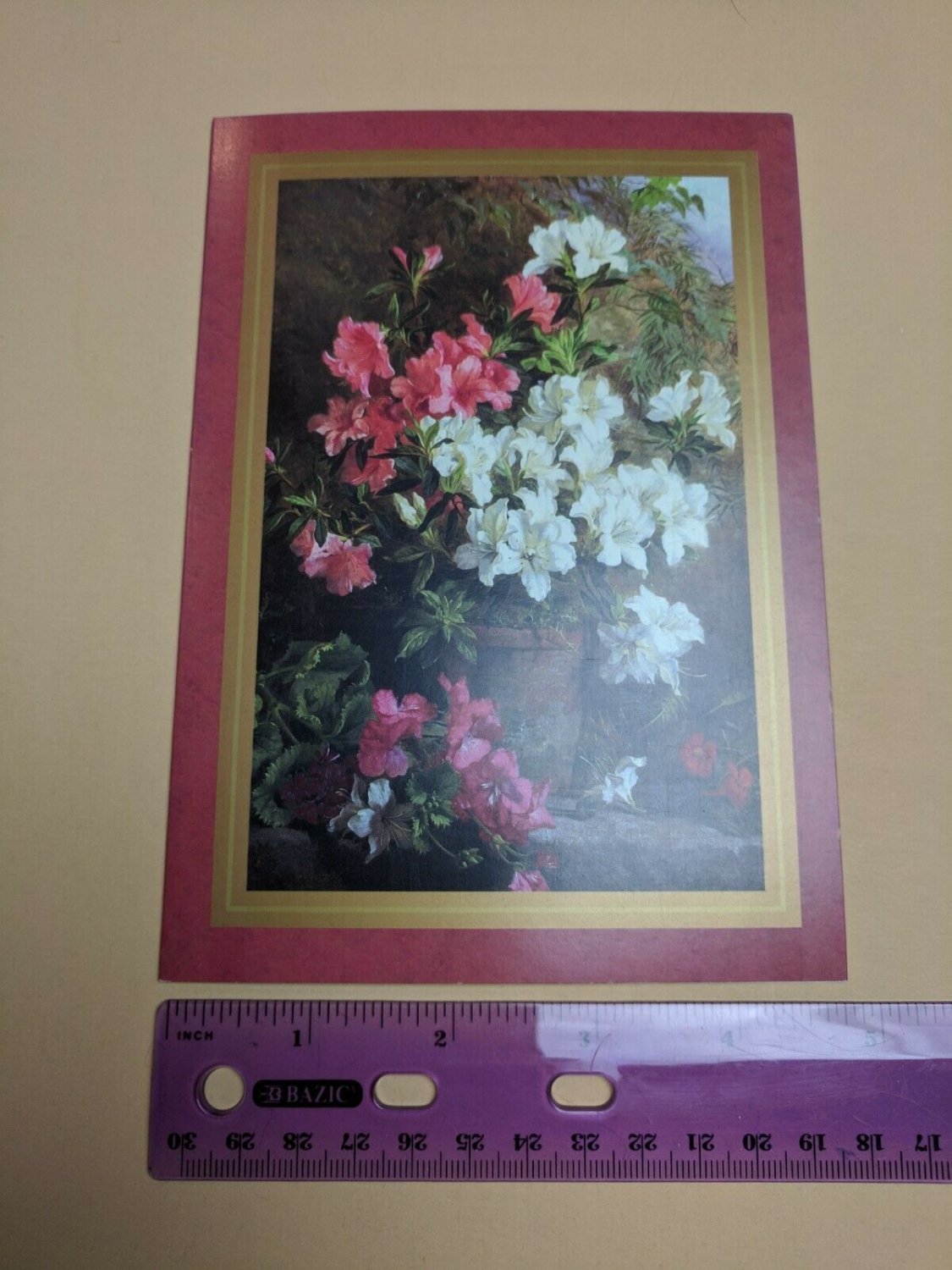 Brownlow Primrose Papers Greeting Card Still Life of Azaleas Annie Feray Mutrie