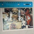 Holiday Card Puppies on Stairs w/ Christmas Decorations by Jenny Newland