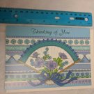 A Sunshine Card Thinking of You Serene Blue/Purple/Green Hand Fan