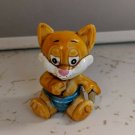 Kinder Egg Toy 1997 Ferrero Cat Kitten in Blue Diaper 3cm