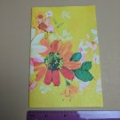 VTG 1970's Laurel Cards Yellow Orange Yellow Pink Flowers Note Card