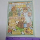 Liz Schreiner Happy Birthday Card Mouse Baker Family w/ Slice of Cake