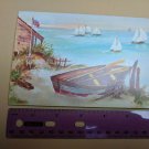 Famous Artists Studios Greeting Card VTG 1970s Rowboat & Sailboats Special Day