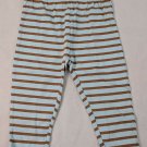 Swiggles Baby Boy Light Blue & Brown Striped Pants Size 6-9M