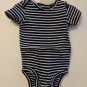 Carter's Navy Blue & White Striped Bodysuit Creeper Size 9M Boy