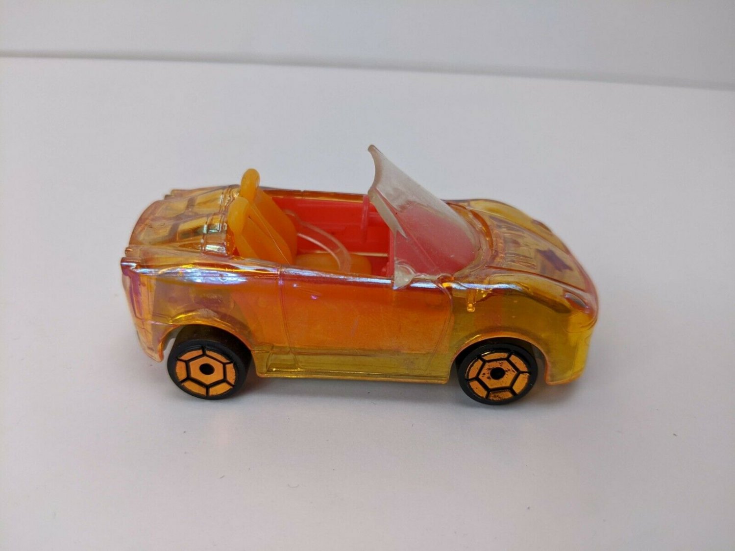 Polly Pocket Polly Wheels #59 Ruby Roadster Orange Convertible Metallic Car Only