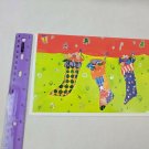 Plus Mark American Greetings Christmas Holiday Card Stockings Metallic Accents