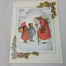 PVA Paralyzed Veterans Christmas Holiday Card Unused VTG Santa & Kids