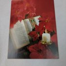 PVA Paralyzed Veterans Christmas Holiday Card Unused VTG Bible, Candle