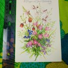 Fantusy Vintage Greeting Card Unused Happy Birthday Psalm Verse Prayer