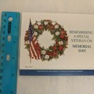 Memorial Day Wreath & Flag Card - I remember your sacrifice, honor your courage