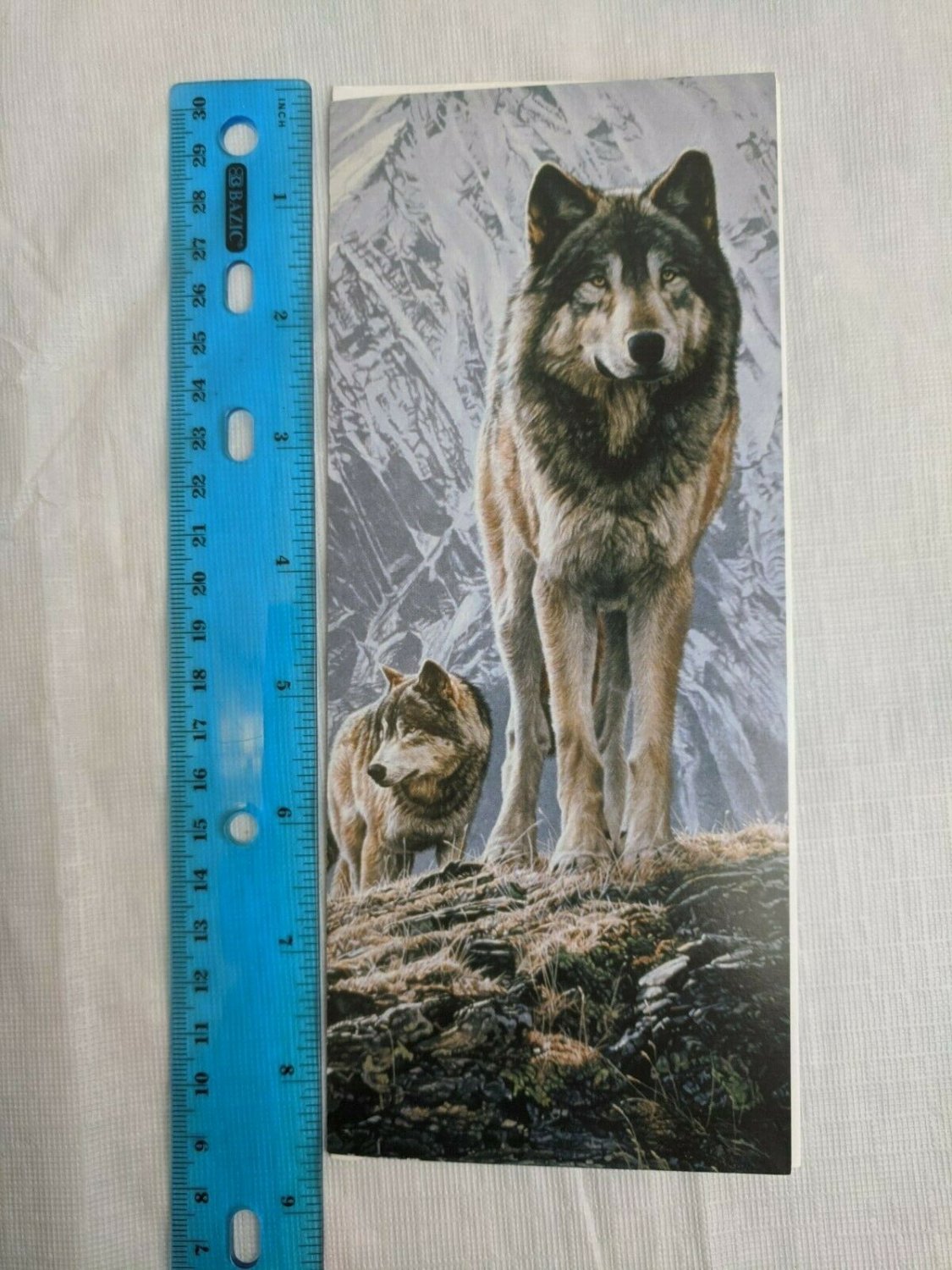 Blank Note Card - Wolves with Mountain Backdrop by Ron Parker/AppleJack Art