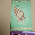 VTG 1960's Sunshine Line While You're Convalescing Praying Hands Glitter Accents