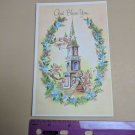 VTG 1960's Sunshine Line Get Well God Bless You Church Steeple Glitter Accents