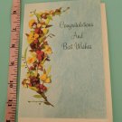 American Greetings Congratulations & Best Wishes Unused Vintage 1970's Floral
