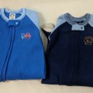 Boys Sleeper Footed PJs Mixed Lot of 2 Gerber 12M Blue w/ Lion & Car