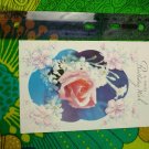 Fantusy Vintage Greeting Card Unused Fond Birthday Wish Pink Rose