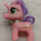 My Little Fakie Purple/Pink Baby Unicorn Pony 2.5" Tall, Gold Bow Collar