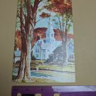 Famous Artists Studios Greeting Card VTG 1970s Church w/ American Flag USA