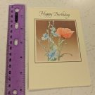 Ambassador Happy Birthday Chickory & Poppy Flowers Greeting Card Unused Vintage