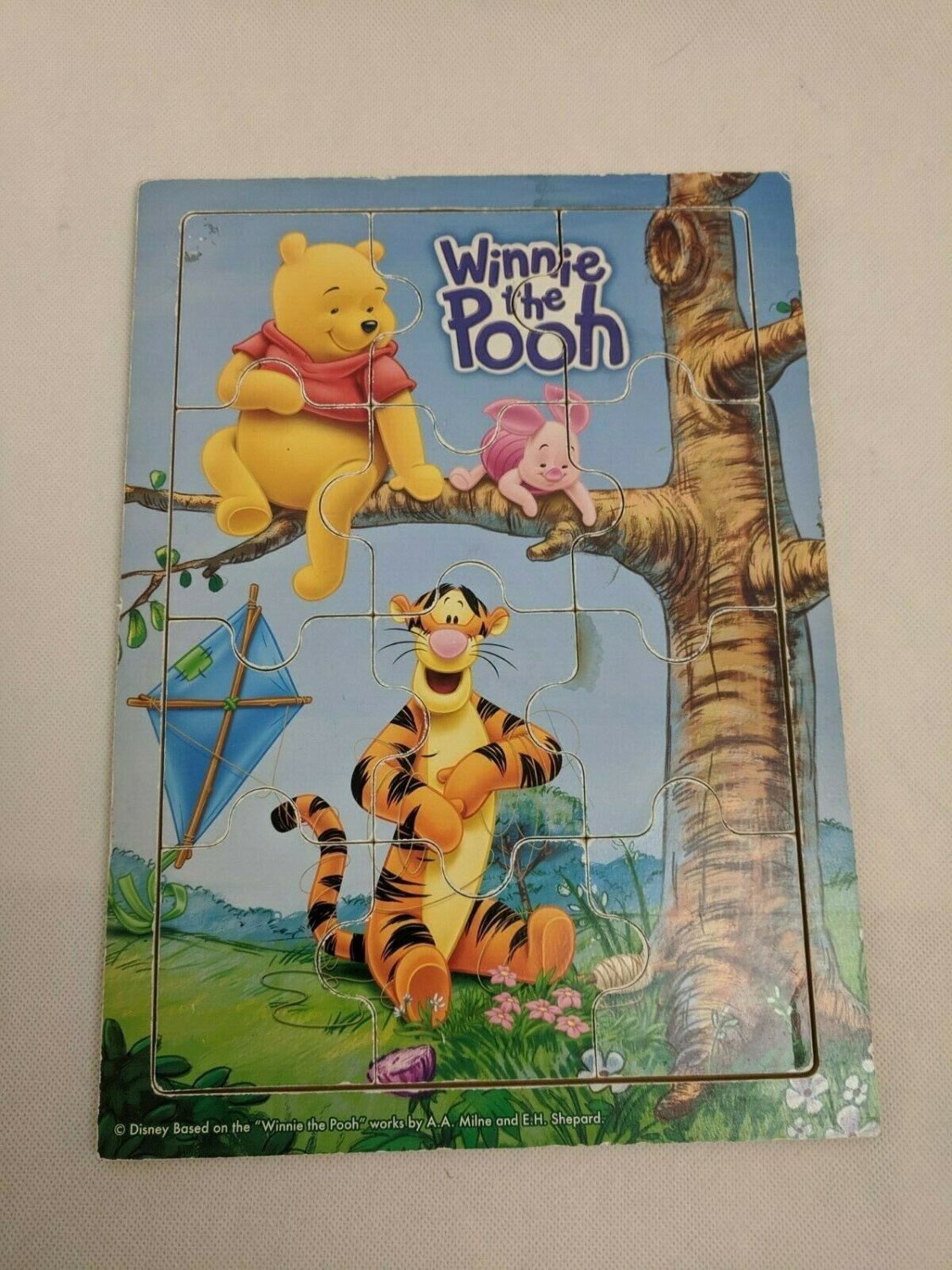 Winnie the Pooh Frame Tray Puzzle 12x8.5" Disney Tigger Piglet Tree Kite