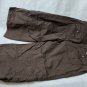 Candies Juniors Capris Dark Brown Embroidered Floral Sz 3