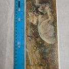 Blank Note Card - Wolf Cubs Sleeping by Log by Valeria Yost/Wild Wings