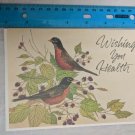 A Sunshine Card Wishing You Health Pair of Robins & Berries by Bob Dorman