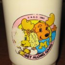 Vintage Get Along Gang Plastic Drinking Glass, Dotty Dog & Montgomery Moose