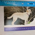Holiday Card Let It Snow Tan Dog Josie Photo by Barb Ward Blank