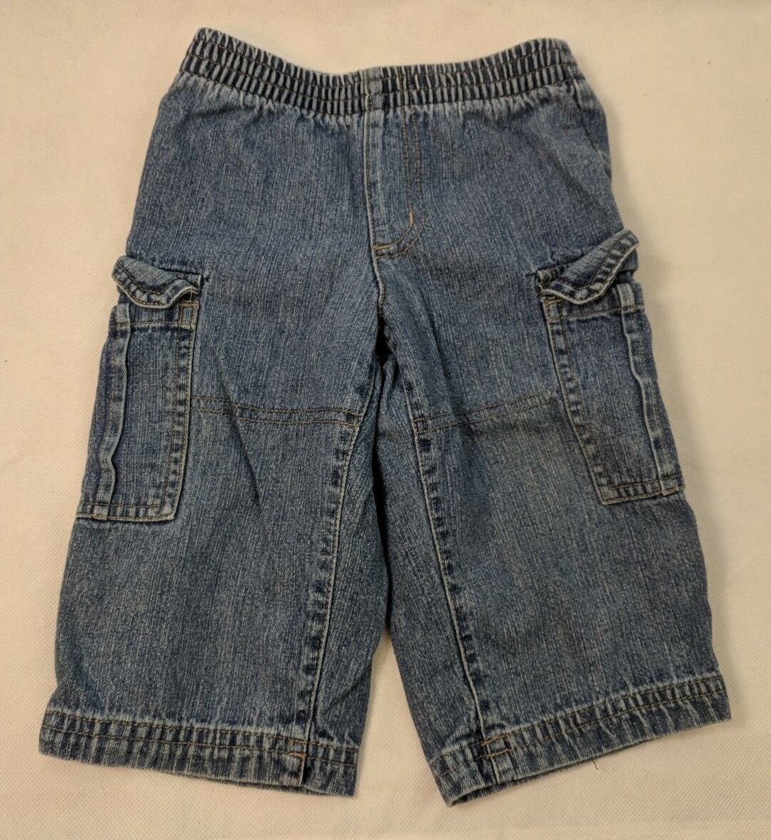 Faded Glory Toddler Boy Medium Denim Jeans Elastic Waist Pants Size 12M