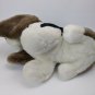 Beagle Hound Dog White/Black/Brown Plush Stuffed Animal Toy 11" Tall 14" Long