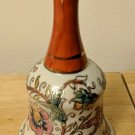 China Decorative Bell 5" Aqua Peach Pink Blue Floral FF Mark