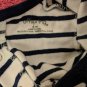 Offspring Navy Blue & White Striped Bodysuit Creeper Size 6M Boy Red Airplane
